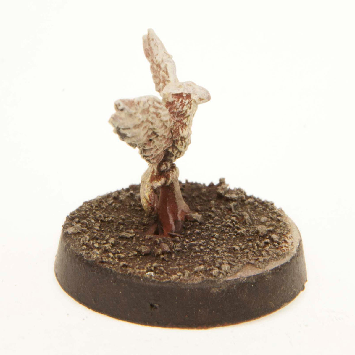 Primed pewter Hawk miniature, 13mm tall, another view