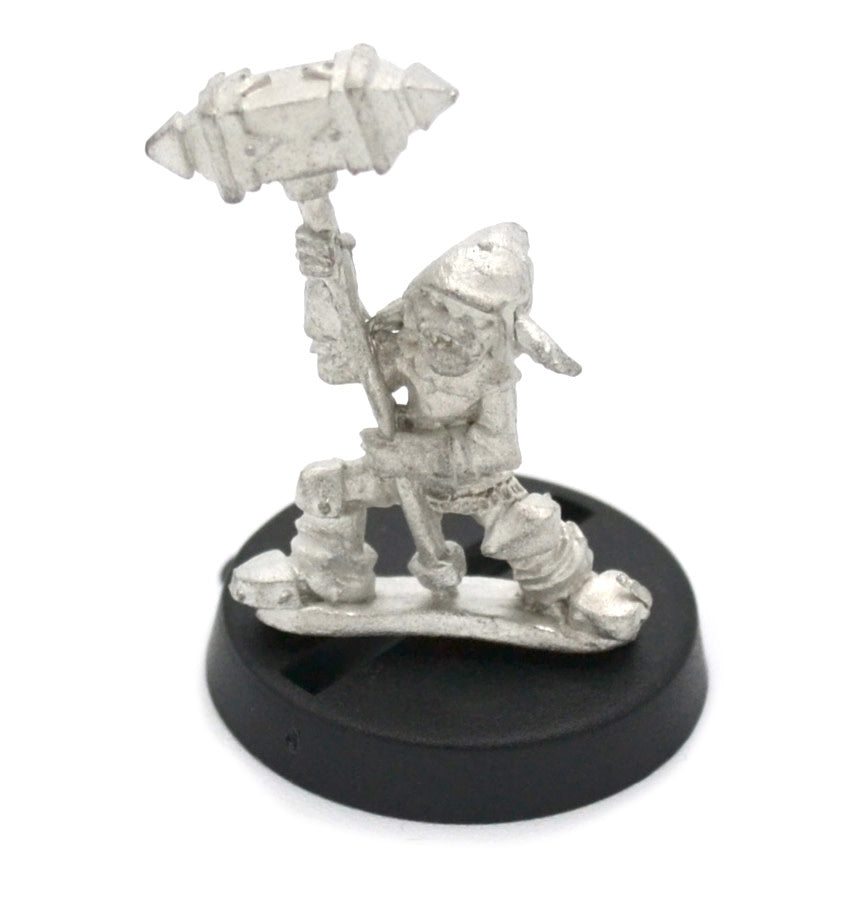Unpainted pewter Gremlin Striker miniature, 25mm tall