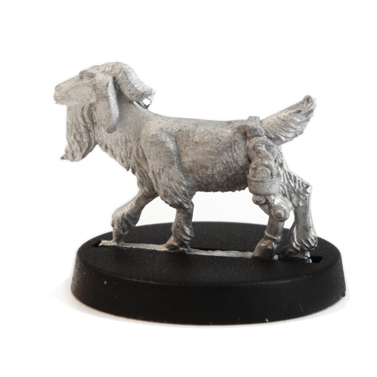 Unpainted pewter Goat miniature, 16mm tall, another view