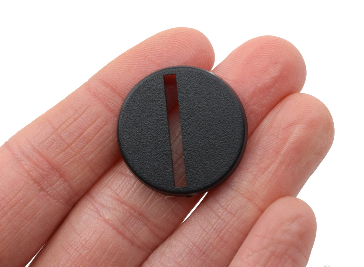 Pack of 10 Slotted Miniature Bases, 25mm, another view