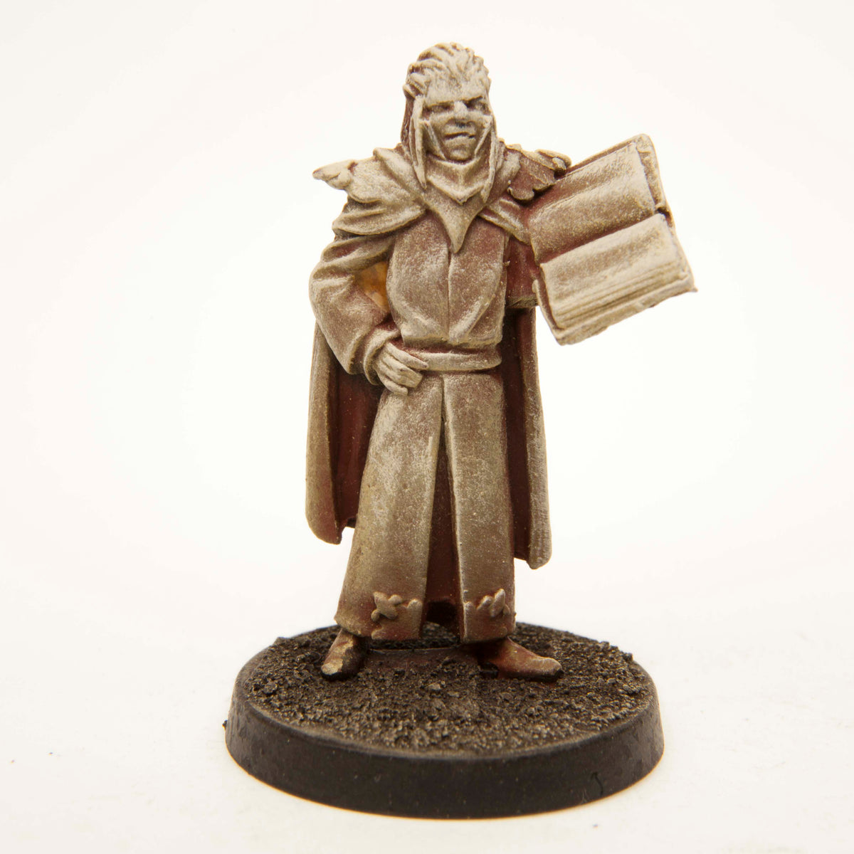 Primed pewter Elf Patriarch miniature, 34mm tall