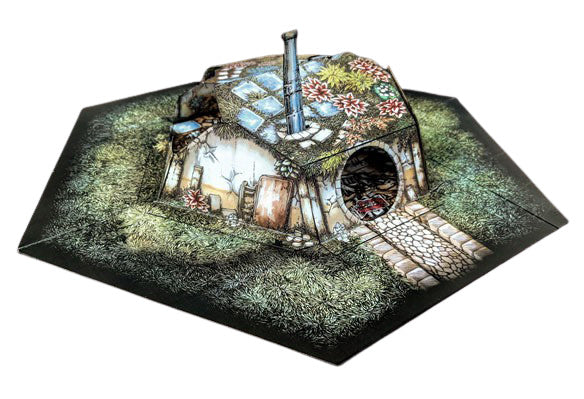 Decrepit Halfling Hole Pop-Up Terrain, 12 Inch - Digital Download - Printing & Assembly Required