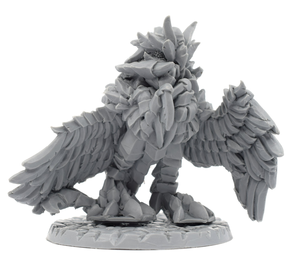 Unpainted resin Dire Owl miniature, 66mm tall