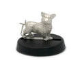 Unpainted pewter Corgi miniature, 11mm tall