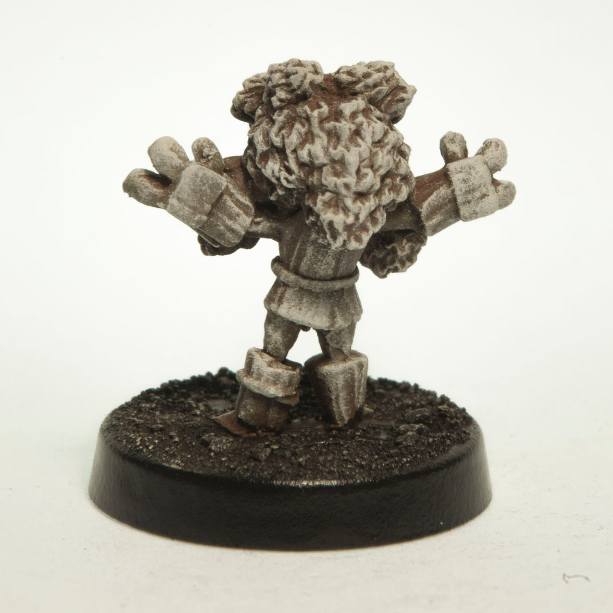 Primed pewter Enting Sprout miniature, 18mm tall, another view