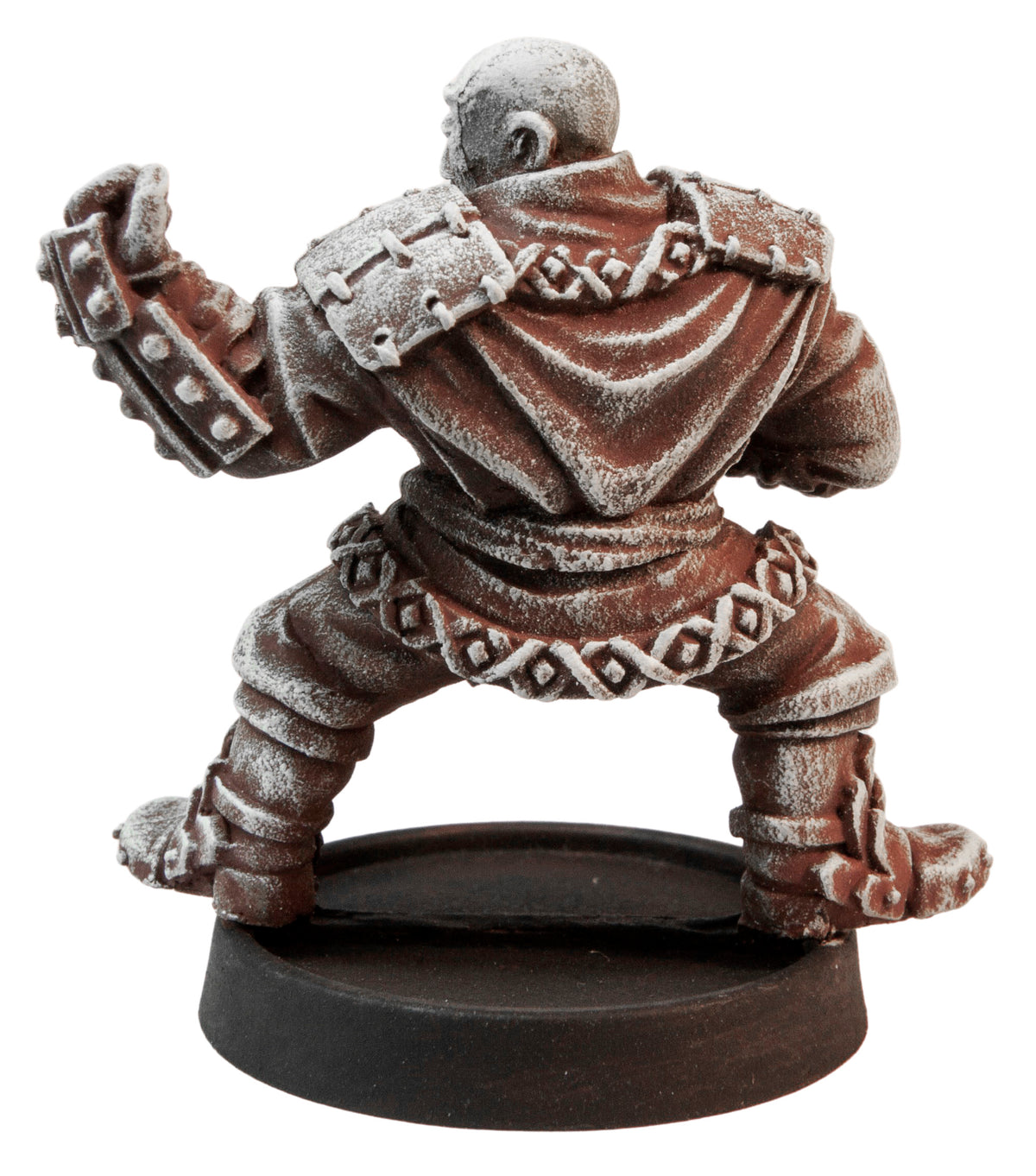 Primed pewter Male Human Monk miniature, 36mm tall, another view