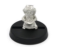 Unpainted pewter Halfling Girl miniature, 12mm tall, another view