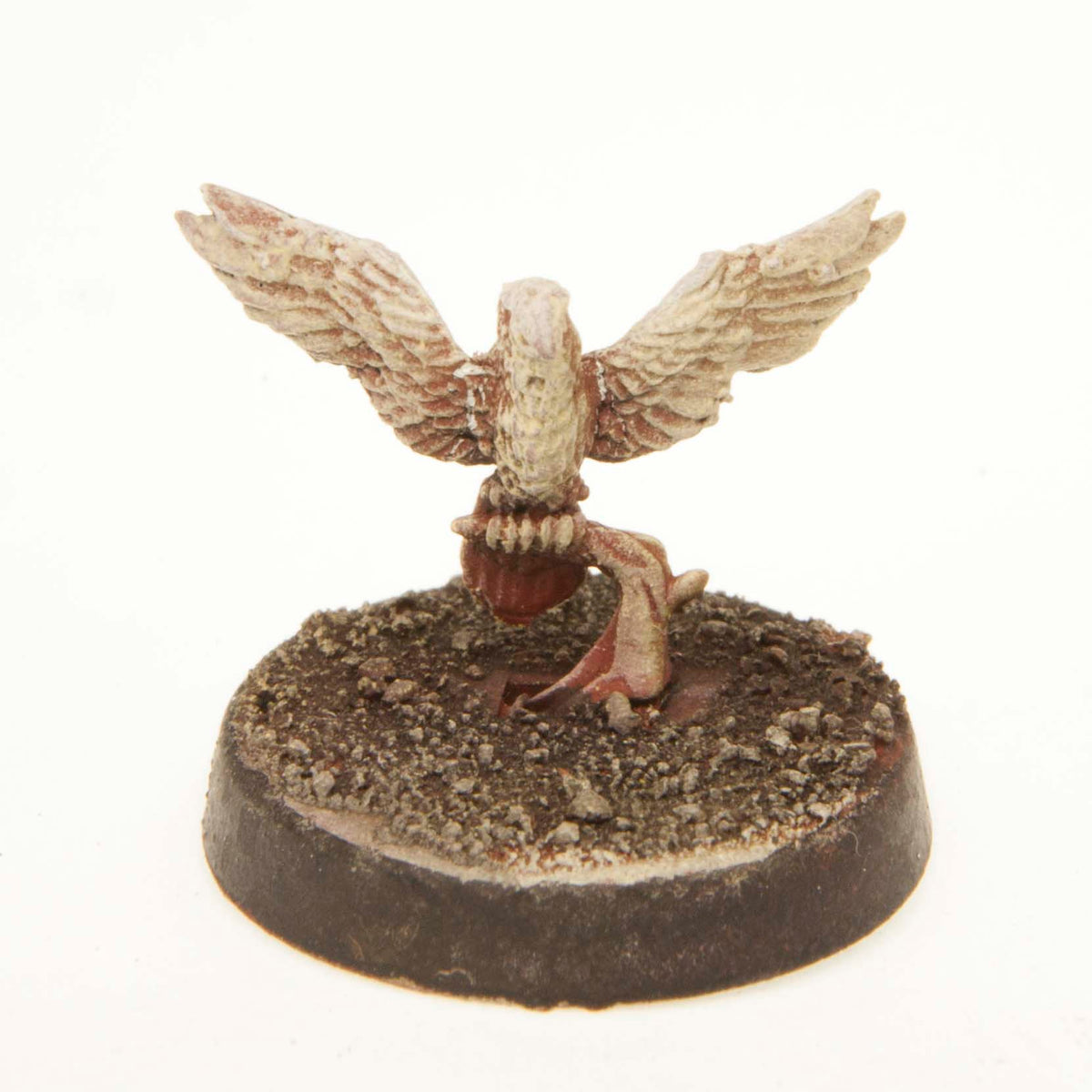 Primed pewter Hawk miniature, 13mm tall