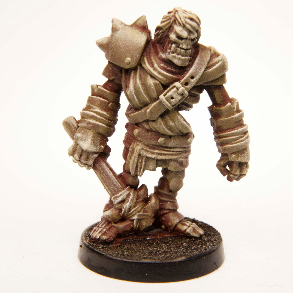 Primed pewter Half-Orc Undead miniature, 36mm tall