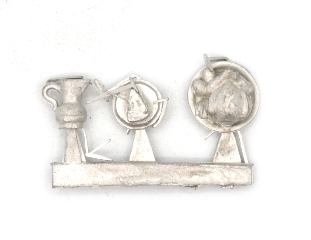 Unpainted pewter Elf Dinner Accessories miniature