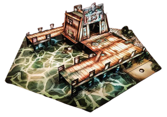 Docks Pop-Up Terrain, printable paper terrain for 28mm miniatures, another view