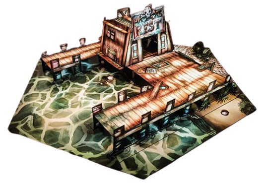 Docks Pop-Up Terrain, 12 Inch - Digital Download - Printing & Assembly Required