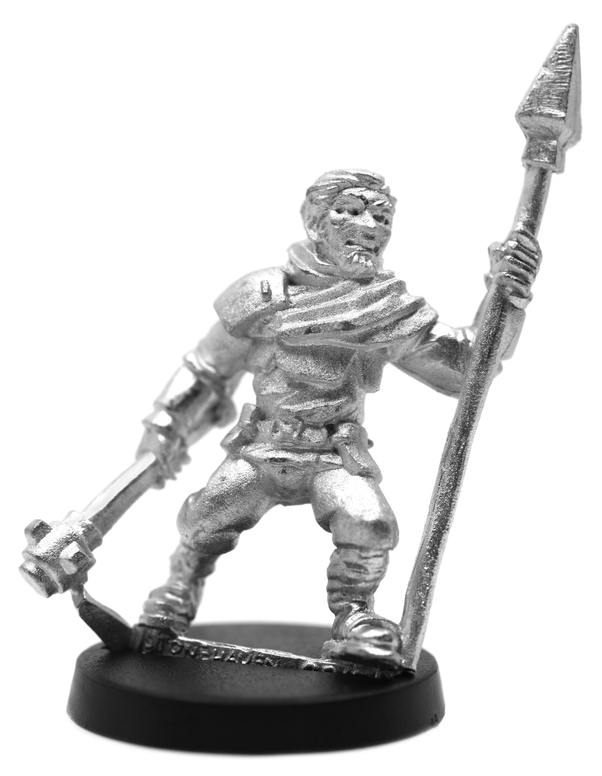 Unpainted pewter Male Human Guardsman miniature, 44mm tall