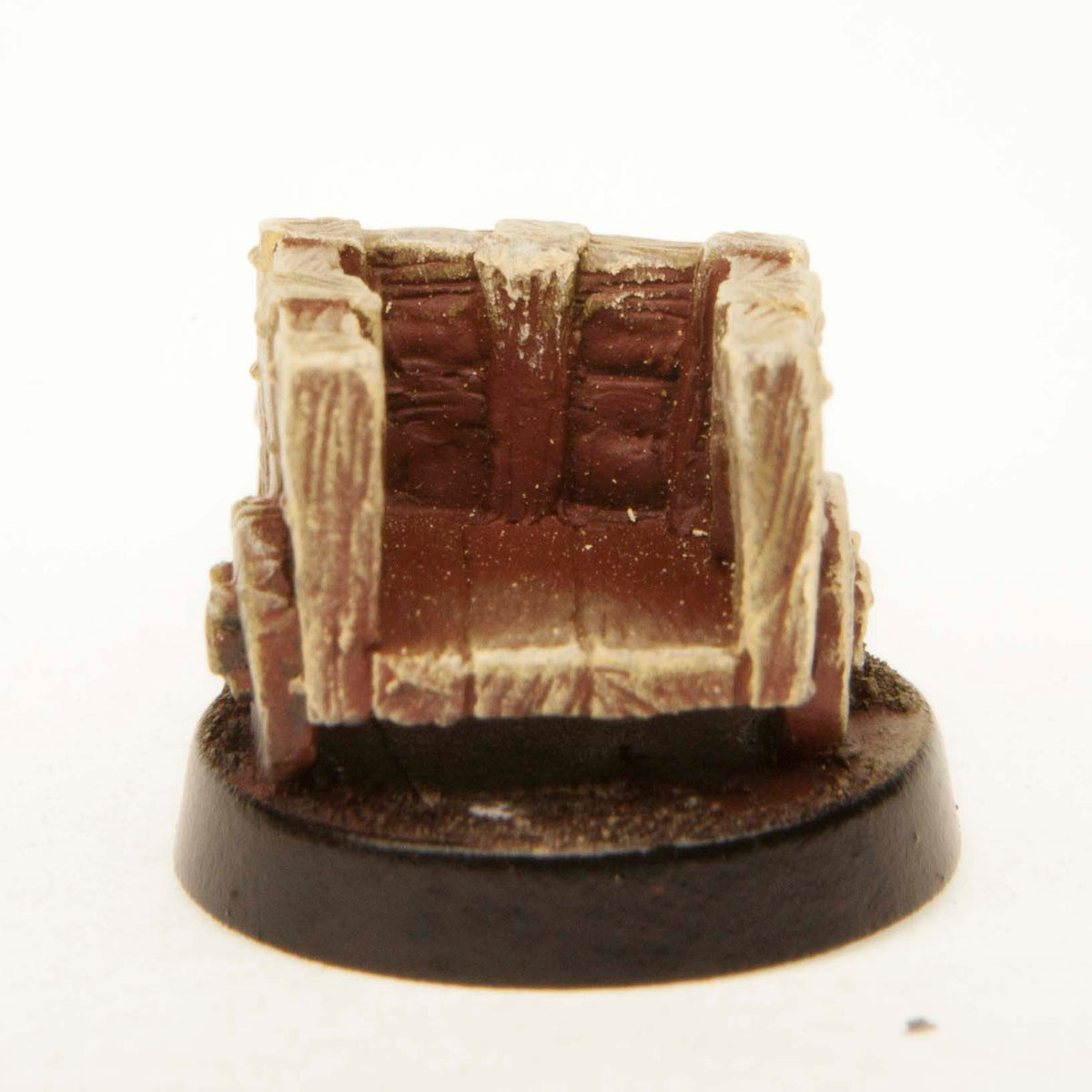 Primed pewter Cart with Contents miniature, 25mm tall, another view