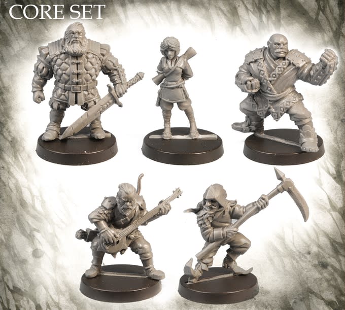 Stonehaven Adventurers 2020 - 5 Piece Lord Rhatagon's Players Set, primed pewter miniatures