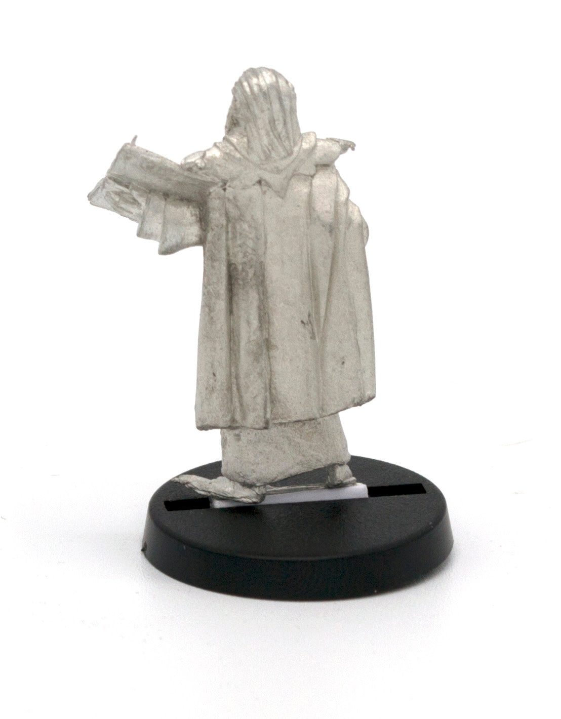 Unpainted pewter Elf Patriarch miniature, 34mm tall, another view