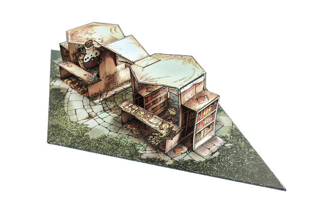 Shops Pop-Up Terrain, printable paper terrain for 28mm miniatures