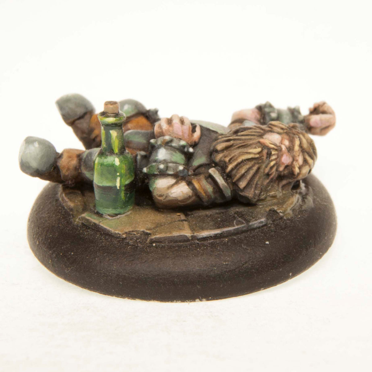 Dwarf Unconscious miniature, painted example (ships unpainted)