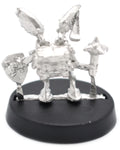 Unpainted pewter Modron Paladin miniature, 15mm tall, another view