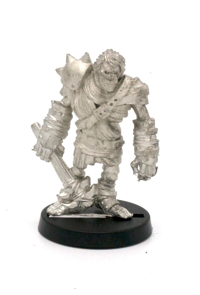 Unpainted pewter Half-Orc Undead miniature, 36mm tall