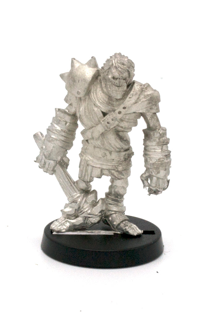 Unpainted pewter Half-Orc Undead miniature, 36mm tall, another view