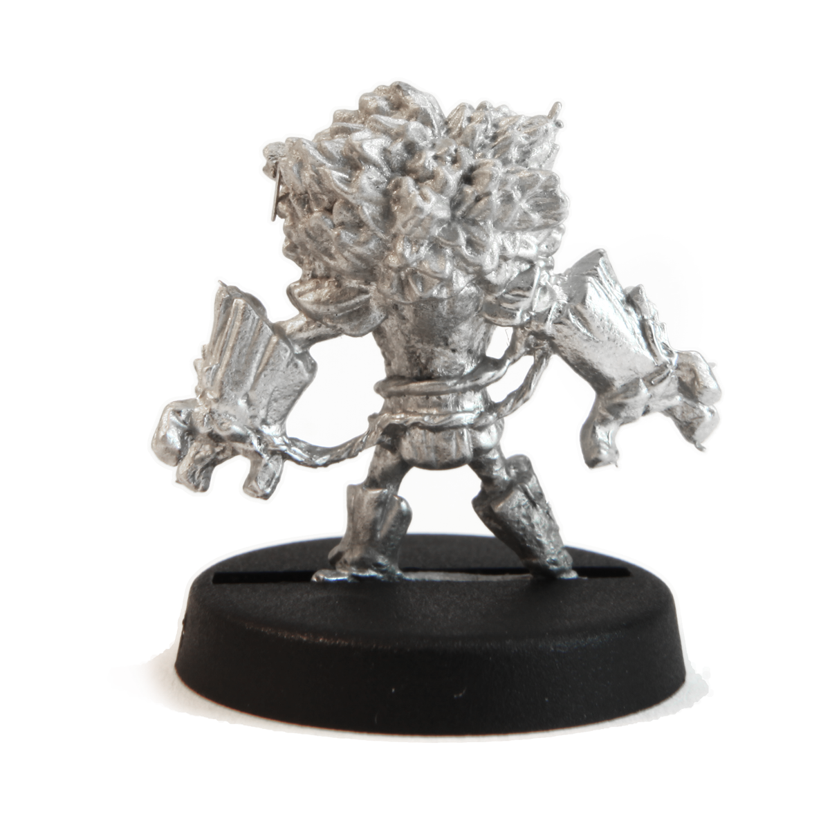 Unpainted pewter Enting miniature, 23mm tall, another view
