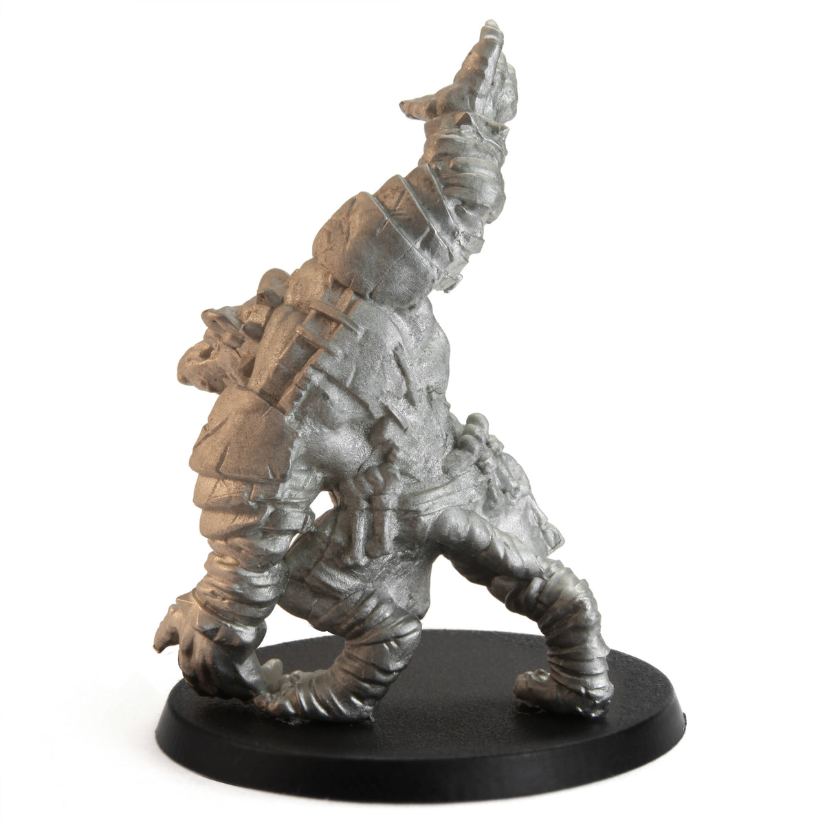 Unpainted pewter Tytantroll Ratman Brute miniature, 58mm tall, another view