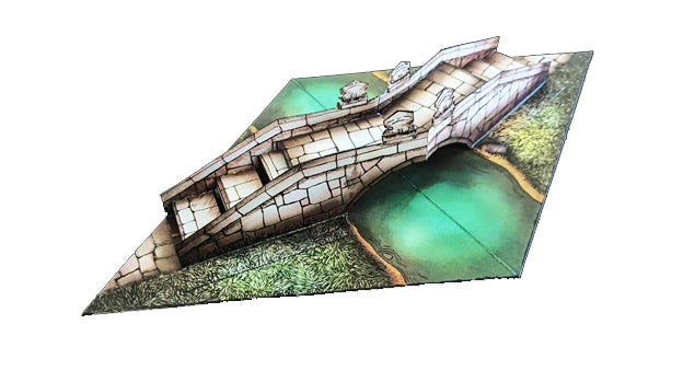 Bridge Pop-Up Terrain, 12 Inch - Digital Download - Printing & Assembly Required