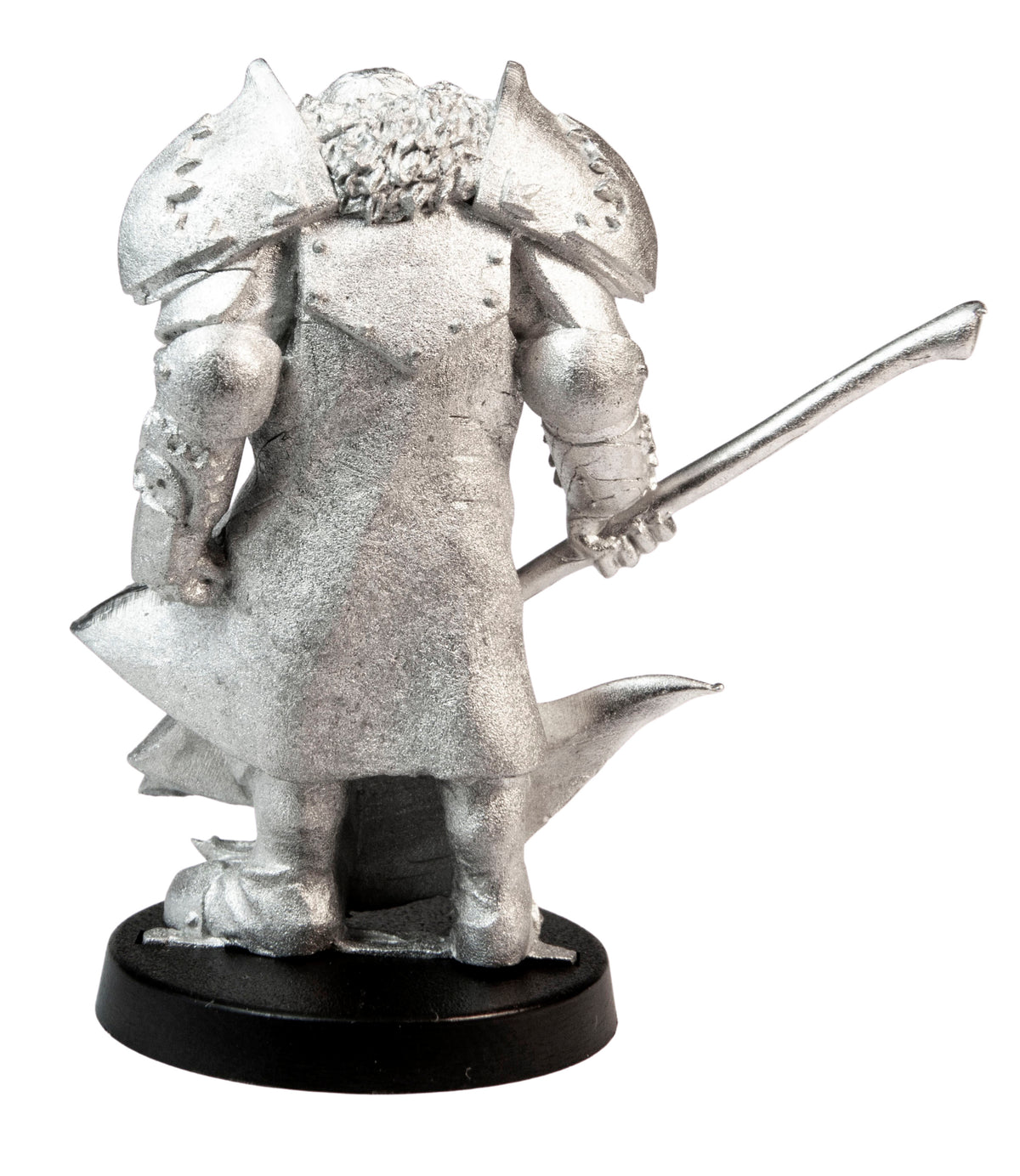 Unpainted pewter Male Human Lordling miniature, 44mm tall, another view