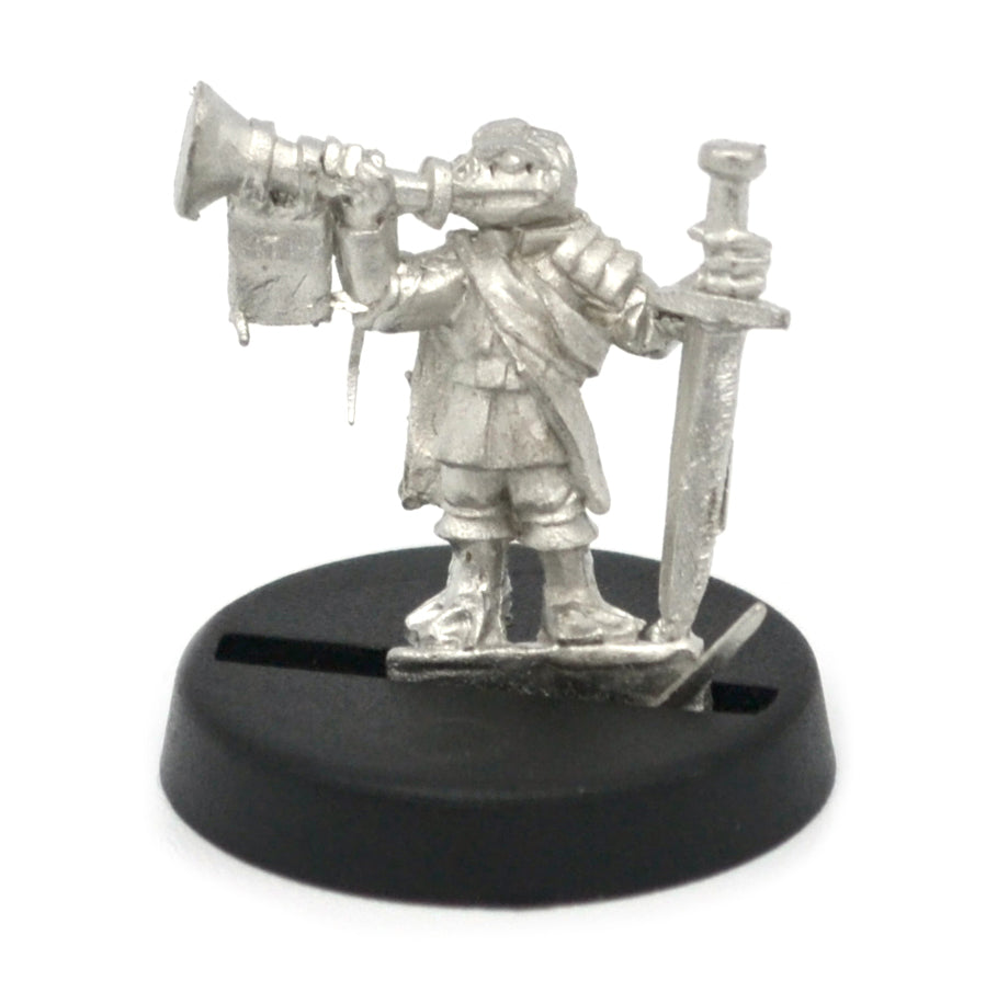 Unpainted pewter Grippli Herald miniature, 15mm tall, another view
