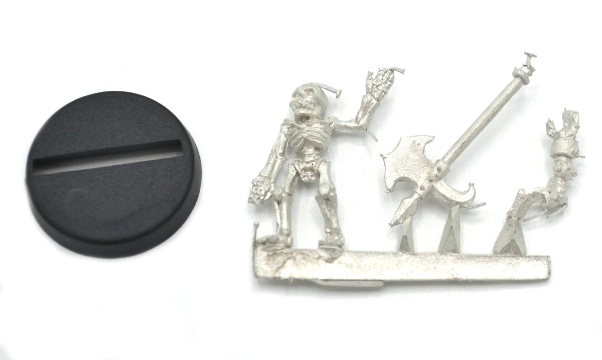 Unpainted pewter Gnome Skeleton miniature, 20mm tall