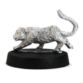 Unpainted pewter Cat miniature, 14mm tall