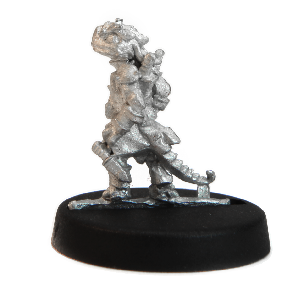 Unpainted pewter Kobold Rogue miniature, 17mm tall, another view