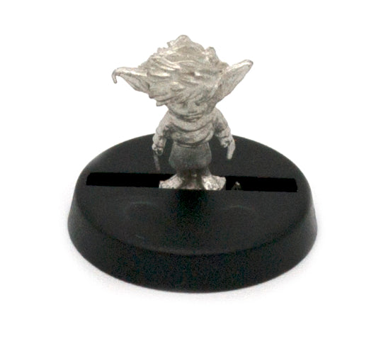 Unpainted pewter Gnome Baby miniature, 14mm tall, another view