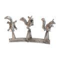 Unpainted pewter Squirrels miniature, 9mm tall