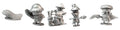 Stonehaven Adventurers 2020 - 5 Piece Mushroom Folk Set B, unpainted pewter miniatures