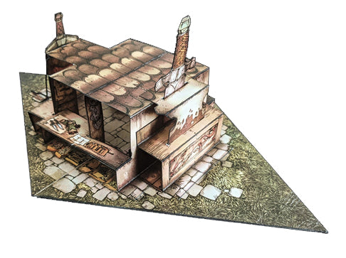Depot Pop-Up Terrain, 12 Inch - Digital Download - Printing & Assembly Required