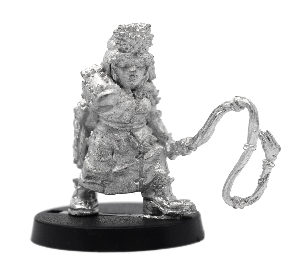 Unpainted pewter Dwarven Belsnickel miniature, 27mm tall