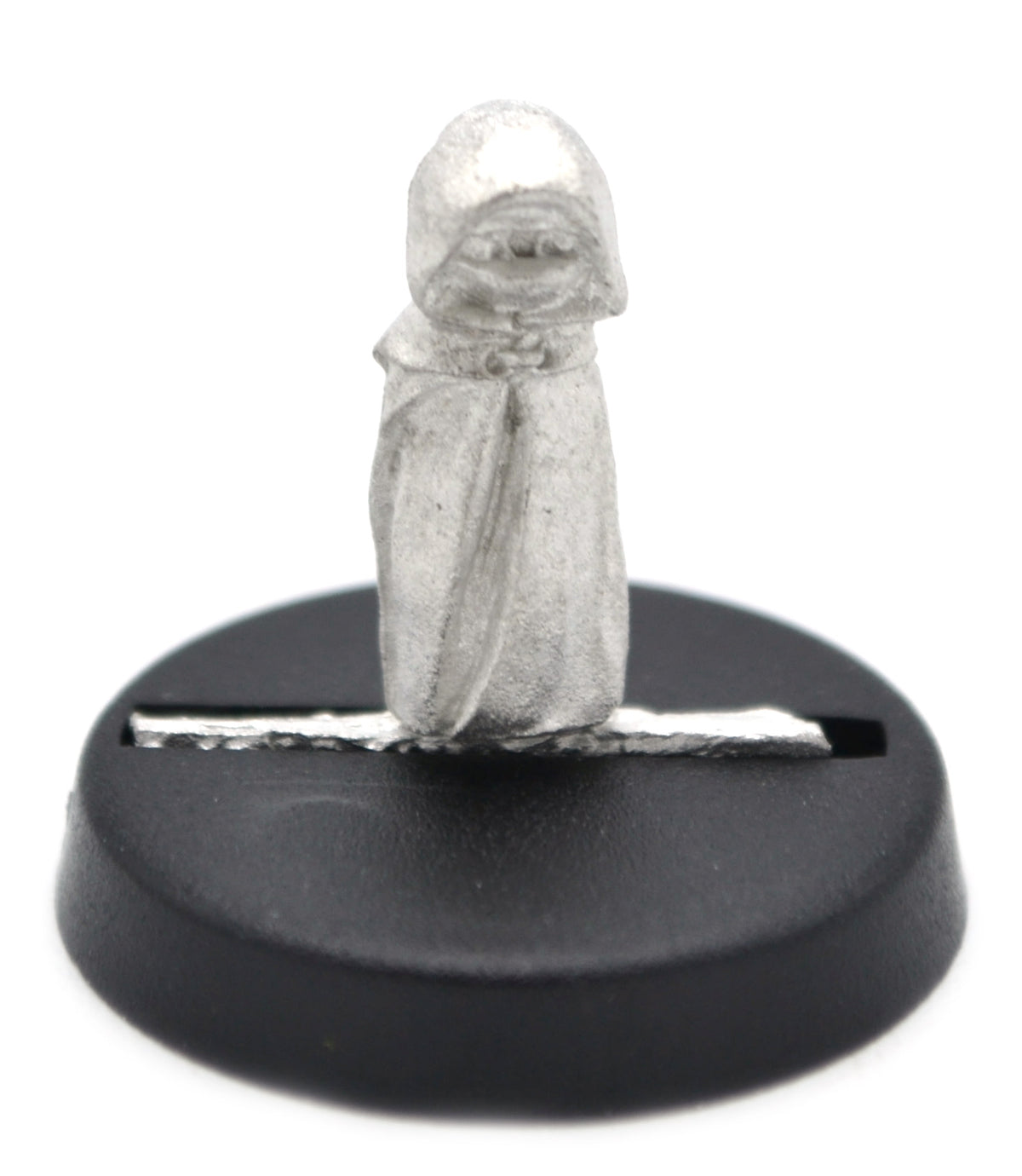 Unpainted pewter Cloaked Grippli miniature, 12mm tall