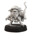 Unpainted pewter Male Goblin Archer miniature, 18mm tall