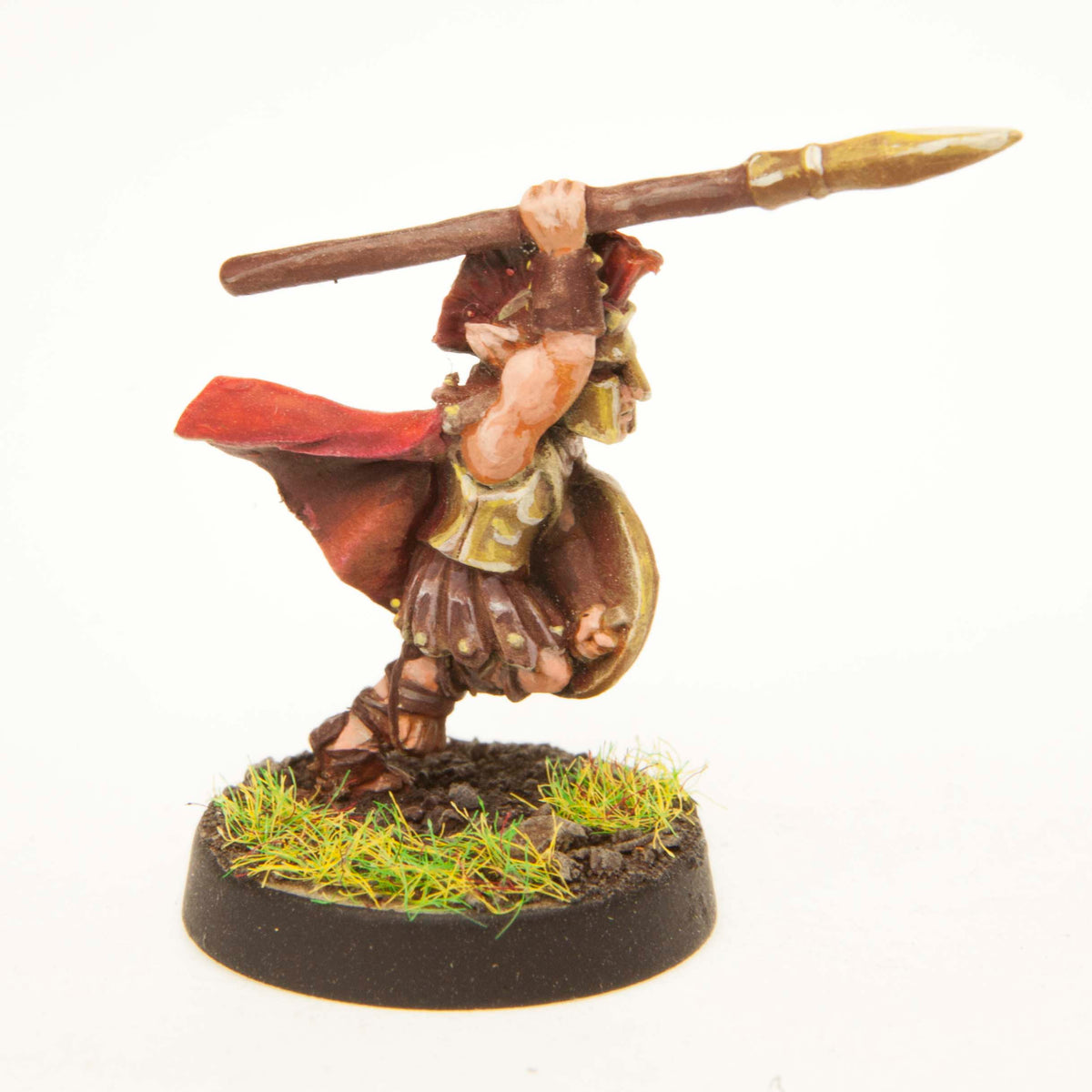 Gnome Hoplite miniature, painted example (ships unpainted)