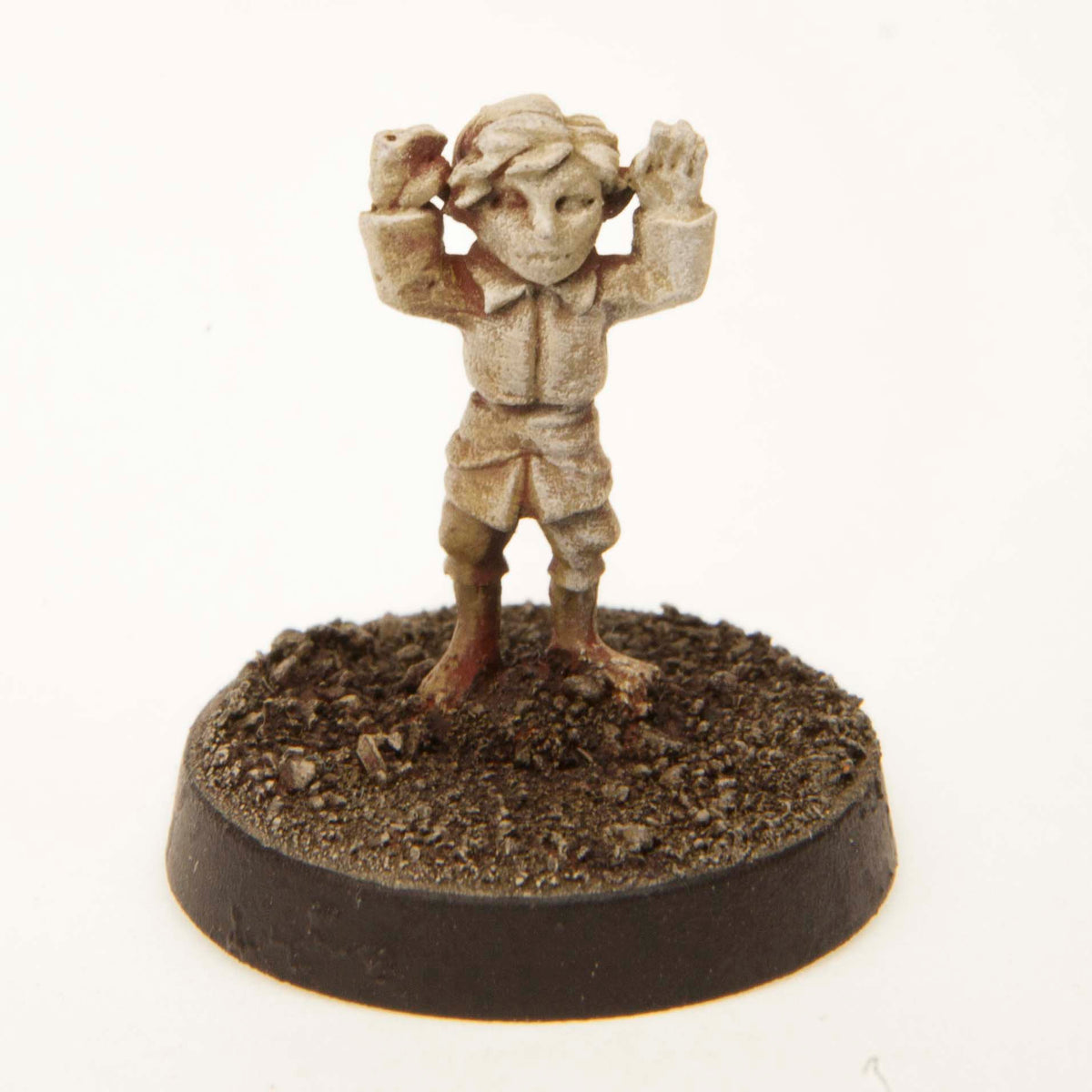 Primed pewter Elf Baby miniature, 16mm tall