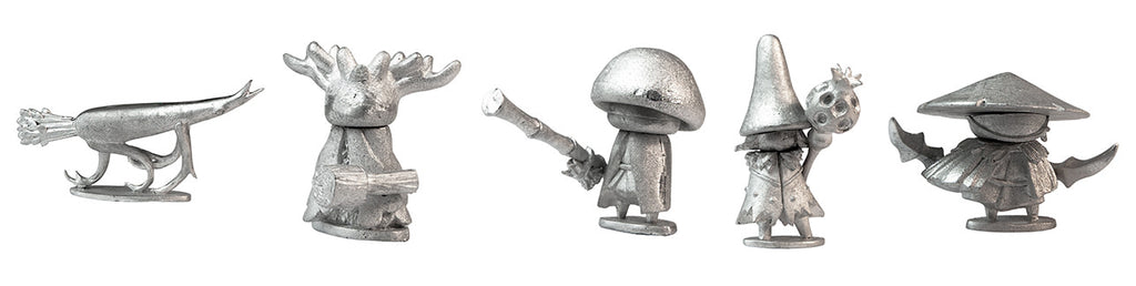 Stonehaven Adventurers 2020 - 5 Piece Mushroom Folk Set C, unpainted pewter miniatures