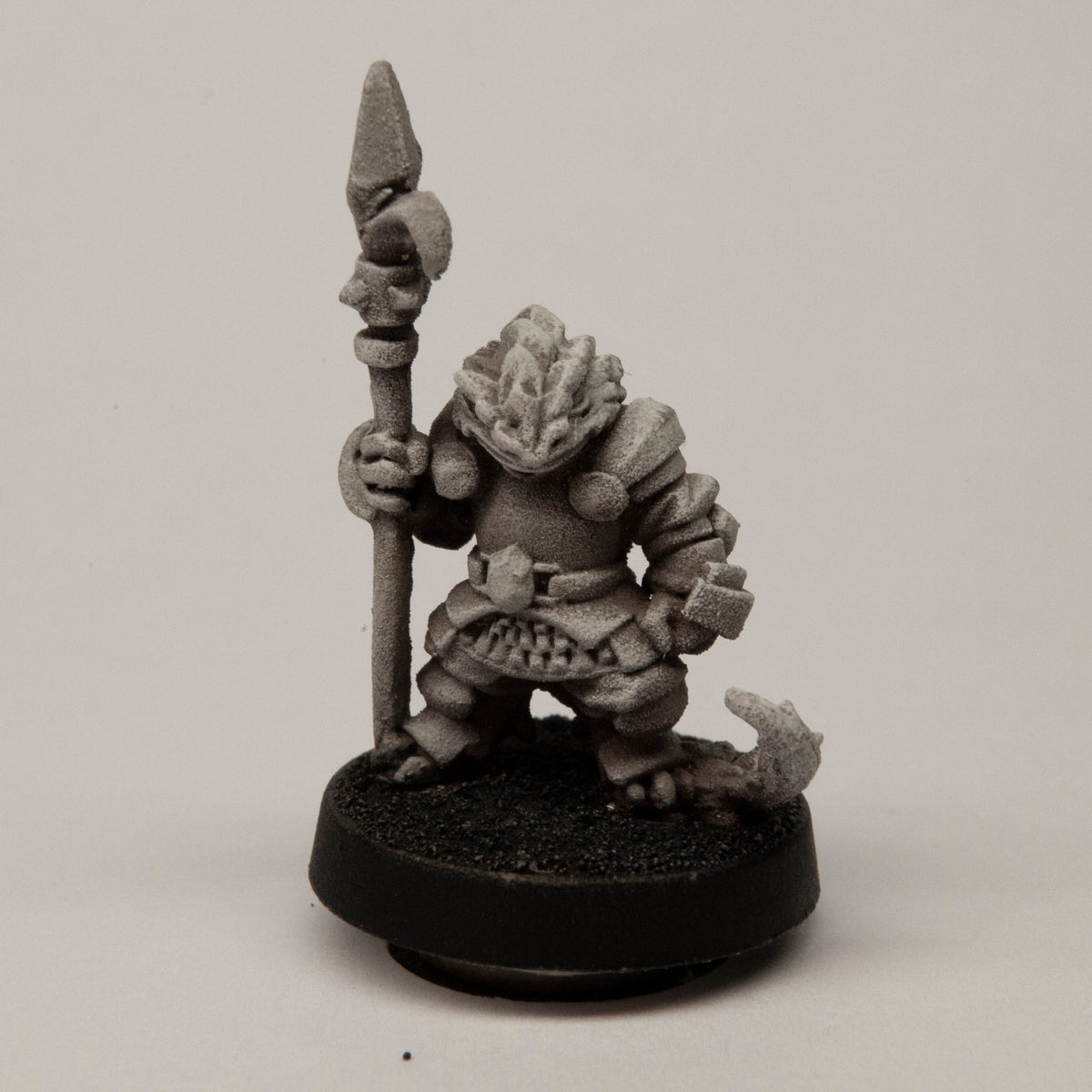 Primed pewter Male Kobold Warrior miniature, 30mm tall