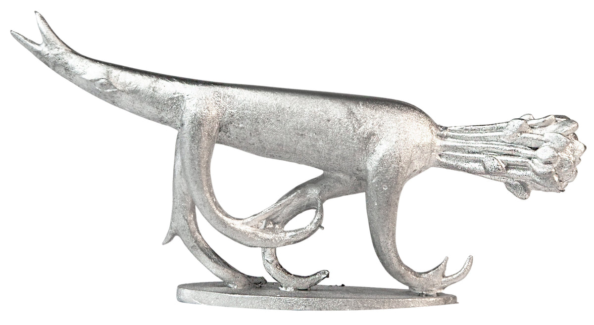 Unpainted pewter Carrote miniature, 52mm long, another view