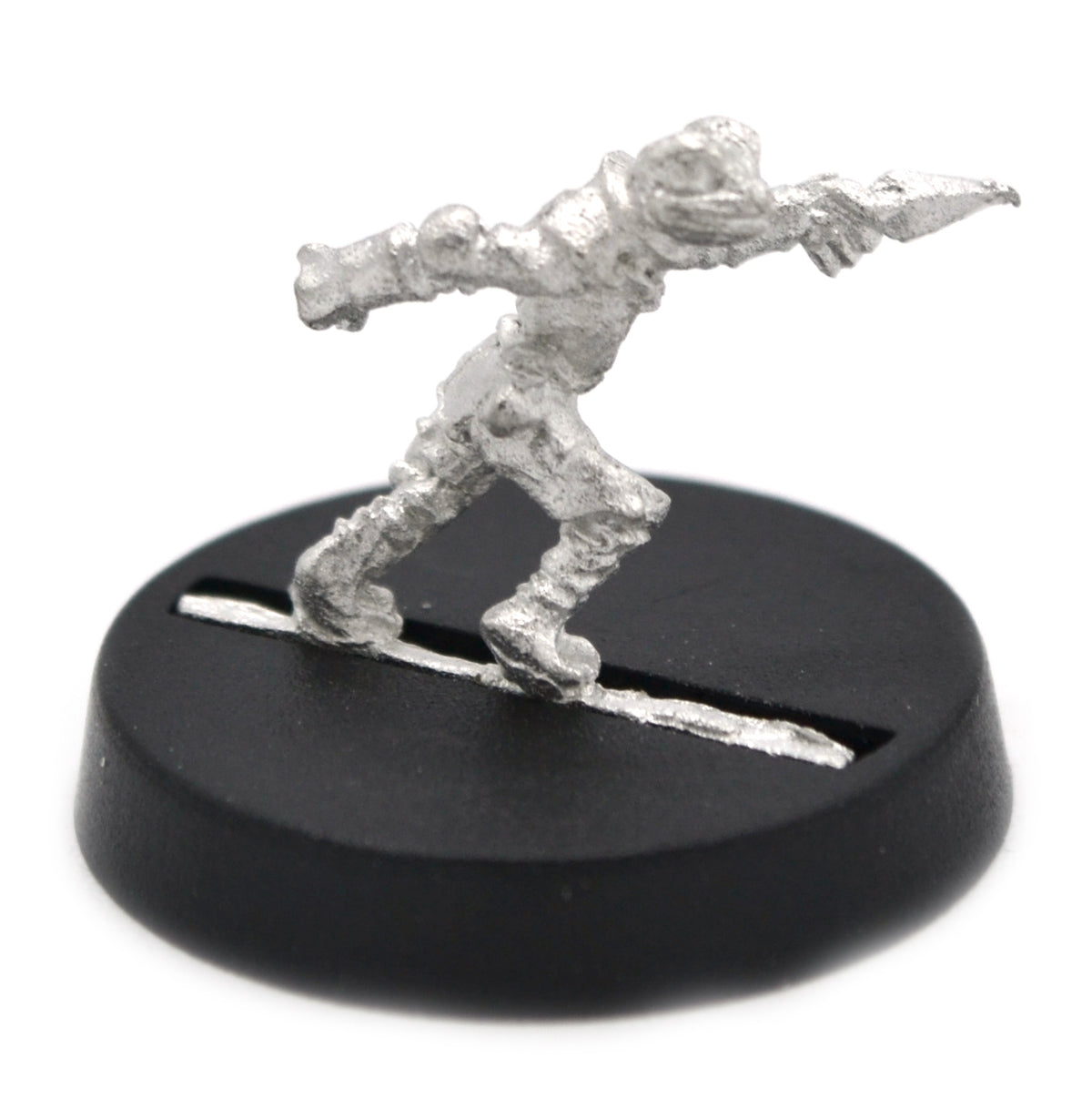 Unpainted pewter Grippli Rogue miniature, 12mm tall, another view
