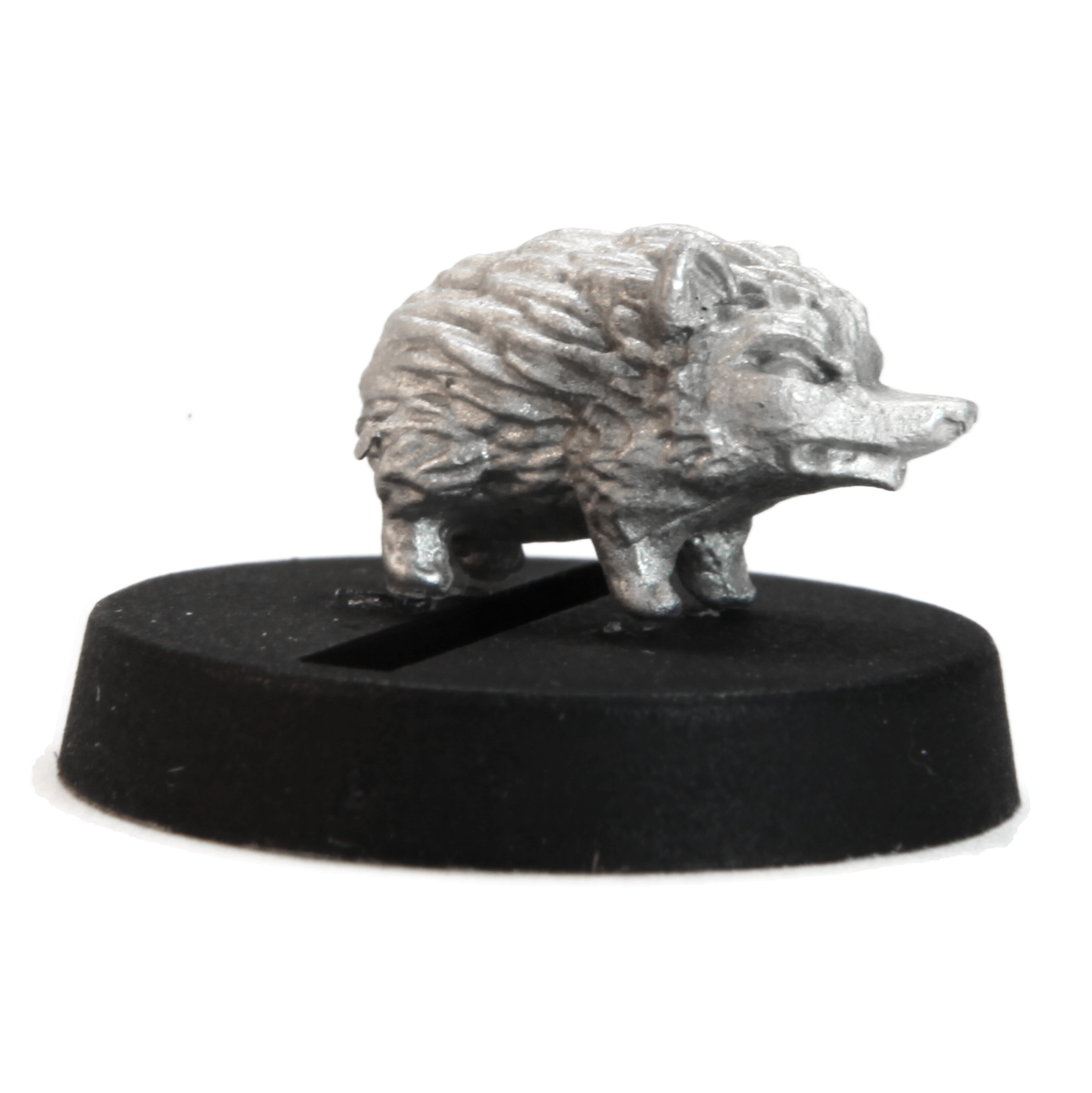 Unpainted pewter Hedgehog miniature, 7mm tall