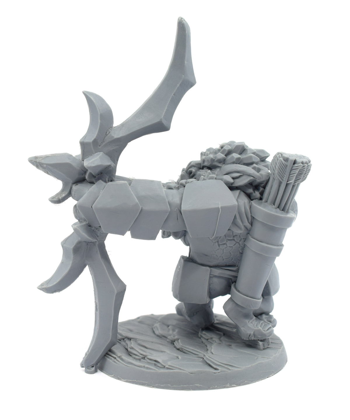 Unpainted resin Hill Troll miniature, 98mm tall, another view