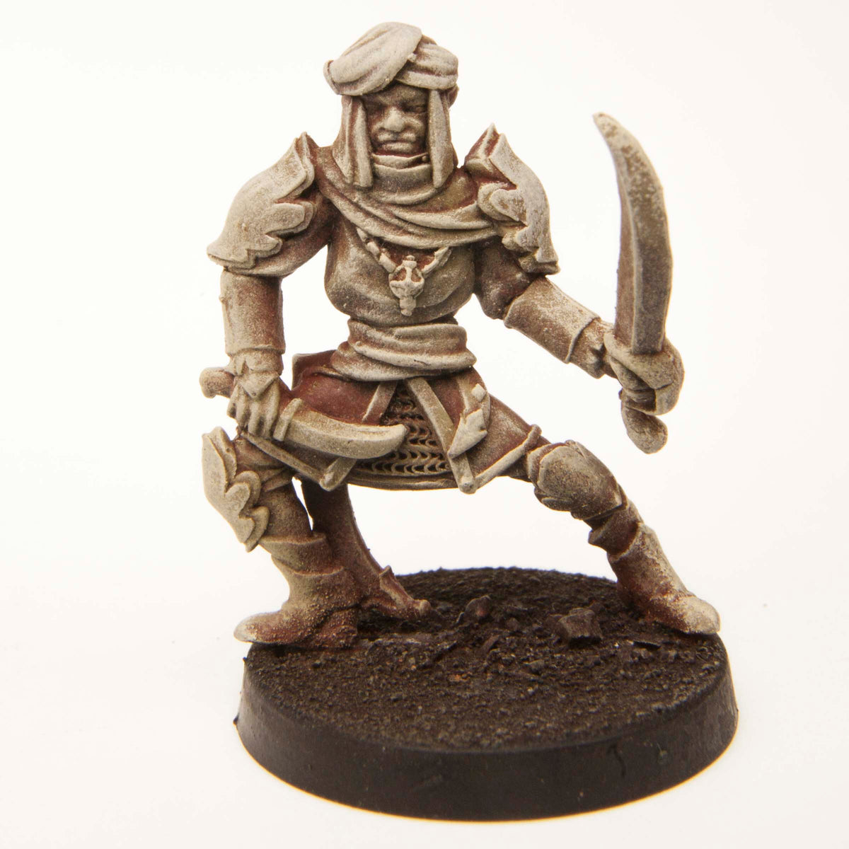 Primed pewter Elf Infiltrator miniature, 30mm tall