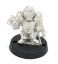 Unpainted pewter Halfling Digger miniature, 20mm tall, another view